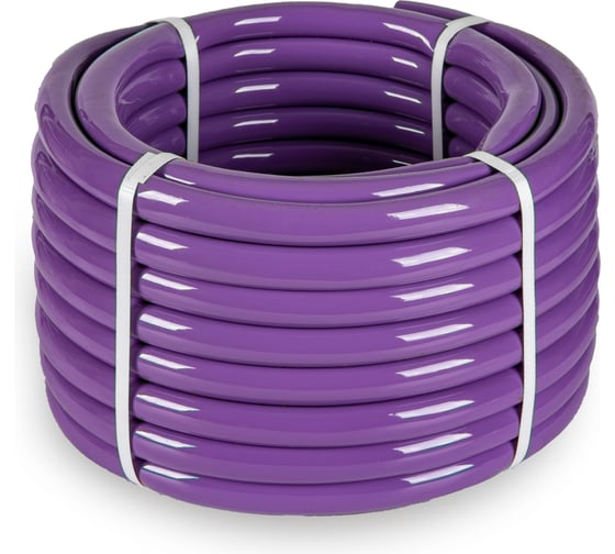 Изображение товара Шланг поливочный В ПРИдачу силиконовый однослойный бухта 20 м 3/4 сиреневый 1201626