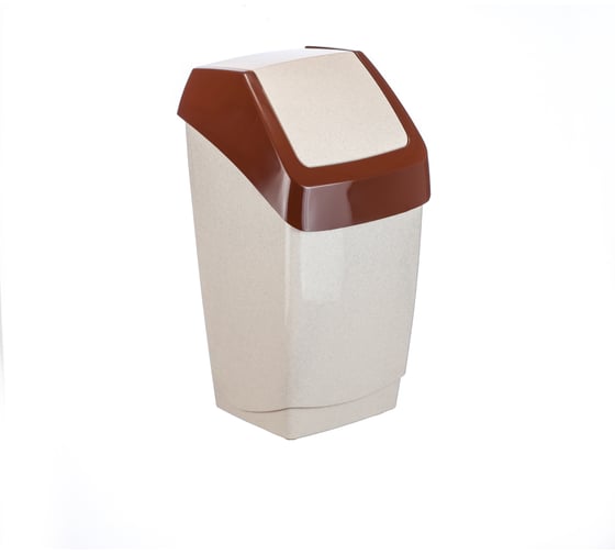 Изображение товара Контейнер для мусора IDEA ХАПС 15 литров М 2471 Бежевый мрамор