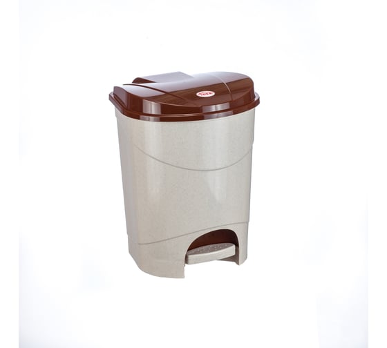 Изображение товара Контейнер для мусора с педалью IDEA 11 литров М 2891 Беж.мрамор