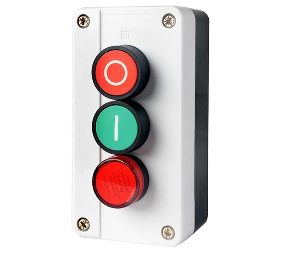 Изображение товара Пост управления кнопочный HLT ПКУ-373 с сигнальной лампой IP40 085-19-006