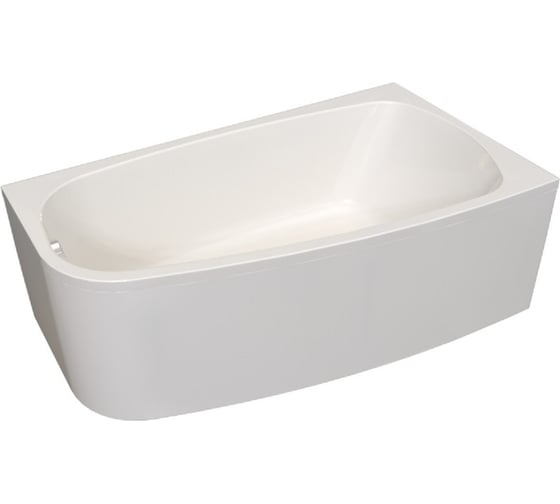 Изображение товара Акриловая ванна Радомир РОНА 168x95 (правое исполнение), рама-подставка, фронтально-торцевая панель, слив-перелив автомат с сеточкой (хром, с сифоном) 1-01-2-2-1-344К