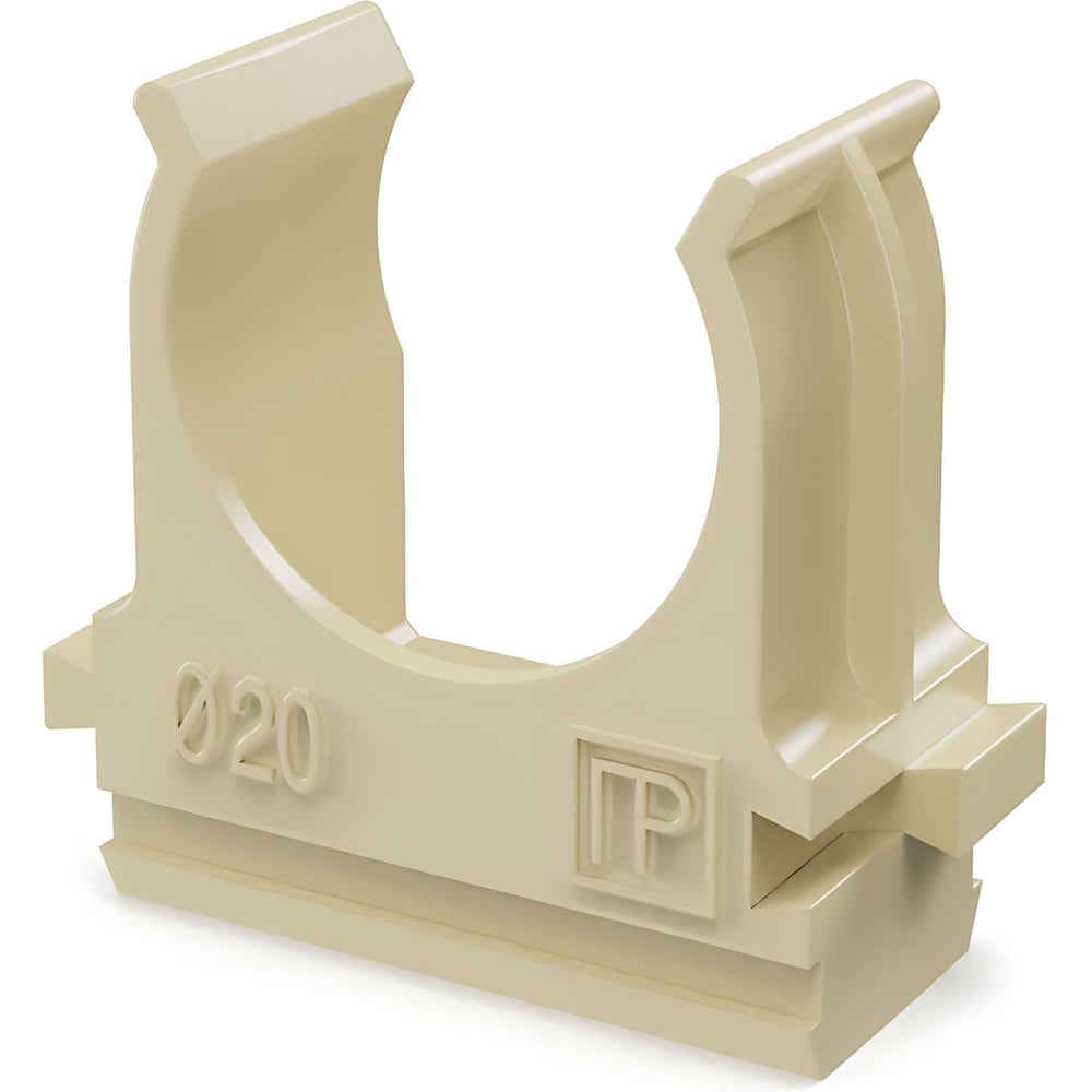 Изображение товара Крепеж-клипса для труб Промрукав негорючая НГ атмосферостойкая сосна в п/э d20 мм 100 шт. в упаковке PR13.02772