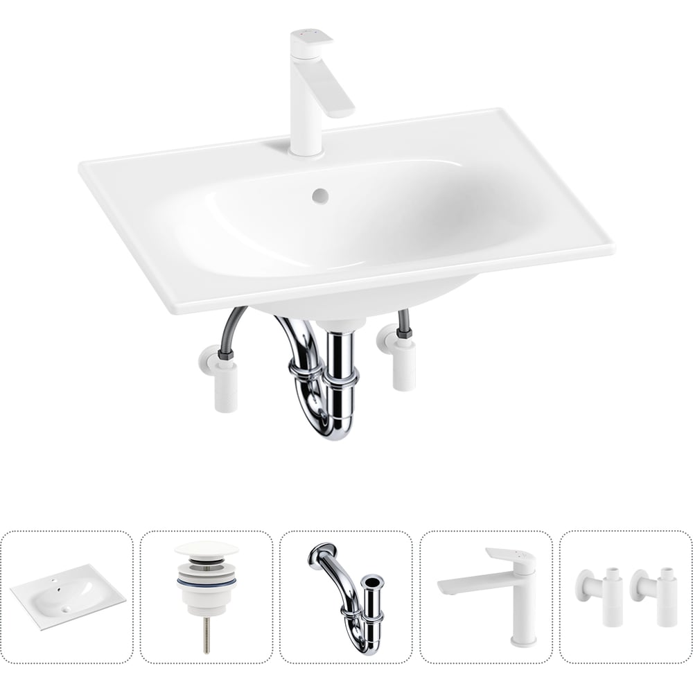 Изображение товара Врезная раковина для ванной Lavinia Boho 1 чаша белый санфарфор современный стиль