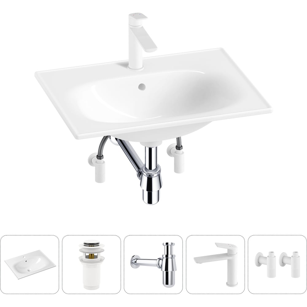 Изображение товара Врезная раковина для ванной Lavinia Boho 600x460мм санфарфор современный стиль