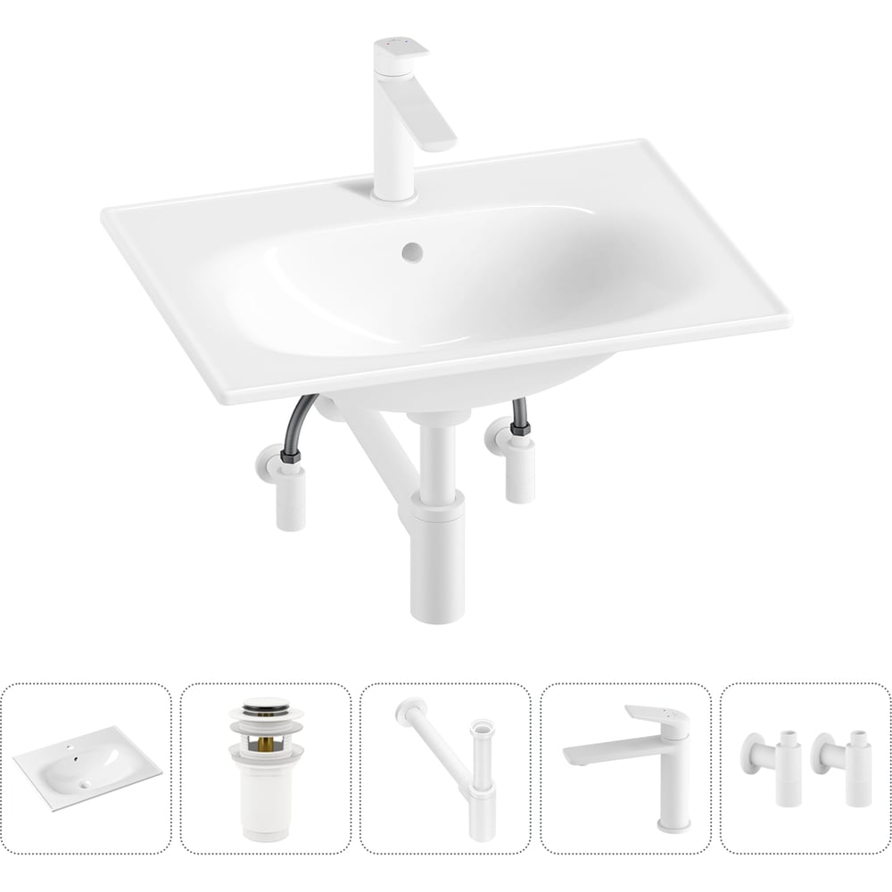 Изображение товара Врезная раковина для ванной Lavinia Boho 600x460 мм белая сантфарфор