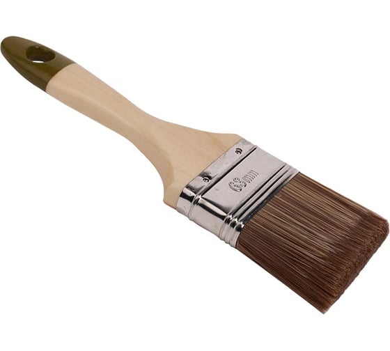 Изображение товара Кисть плоская Toolberg Микс-Эксперт смешанная щетина, деревянная рукоятка, 75мм ЛА-00003496