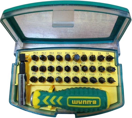 Изображение товара Отвертка c набором бит WYNNS 34предмета W0210/ Tools 00000023797