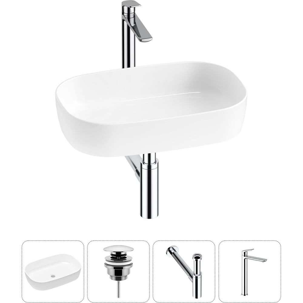 Изображение товара Накладная раковина для ванной Lavinia Boho комнаты Bathroom Sink в наборе 4 в 1 20217543R