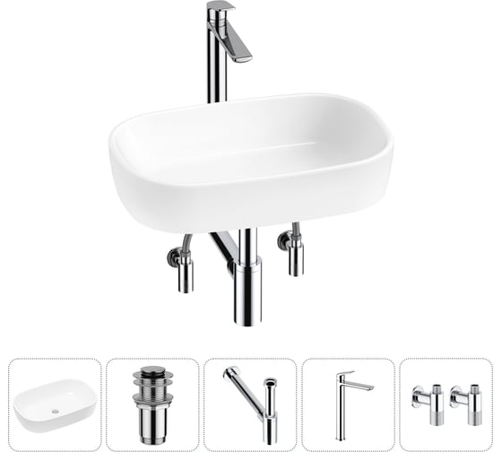 Изображение товара Накладная раковина для ванной Lavinia Boho комнаты Bathroom Sink в наборе 5 в 1 20217431R