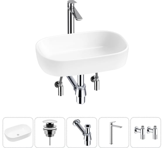 Изображение товара Накладная раковина для ванной Lavinia Boho комнаты Bathroom Sink в наборе 5 в 1 20217419R