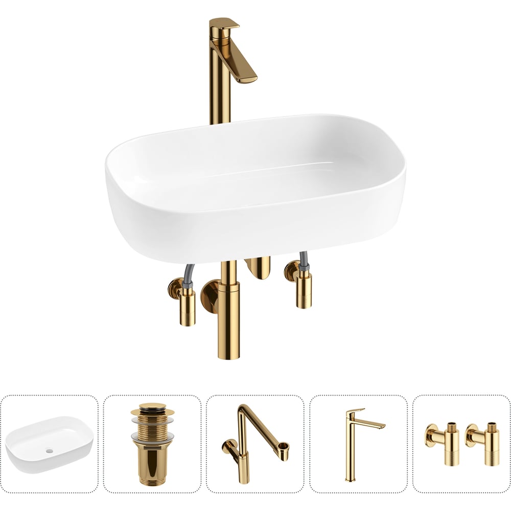 Изображение товара Накладная раковина для ванной Lavinia Boho серия Bathroom Sink Slim 20217561R
