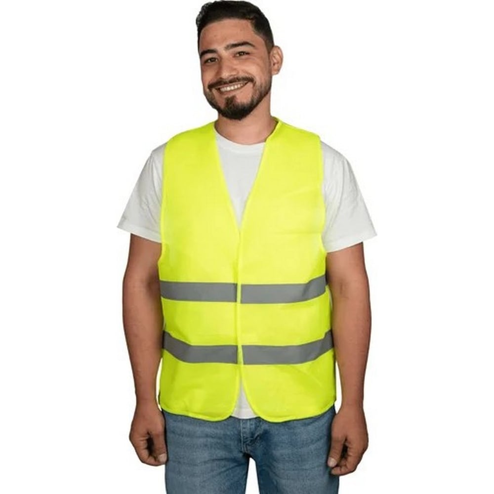 Изображение товара Жилет сигнальный SAMGRUPP лимонный 54-56, упаковка 500 шт