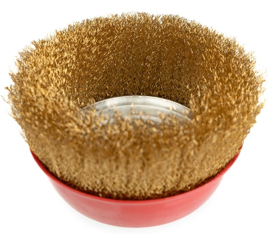 Изображение товара Щетка-чашка по металлу для УШМ SAMGRUPP 150 мм, М14, латунная, 24 шт SAMC-030300150-24