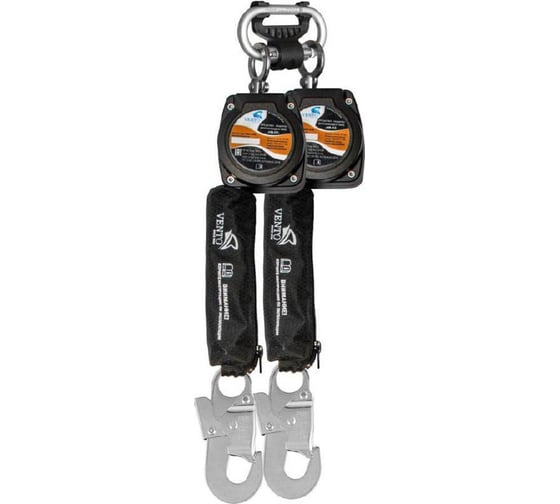 Изображение товара Средство защиты втягивающего типа VENTO двухплечевое НВ-02 с карабинами Стальной Монтажный малый vnt НВ02 duo 0052