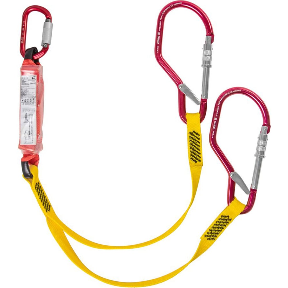 Изображение товара Строп ленточный VENTO двойной с амортизатором аН22 1.015 м желтый