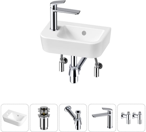 Изображение товара Мини-раковина для ванной комнаты или туалета Lavinia Boho One в наборе 5 в 1 20217288R