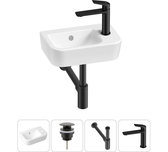 Изображение товара Мини-раковина для ванной комнаты или туалета Lavinia Boho One в наборе 4 в 1 20217360R