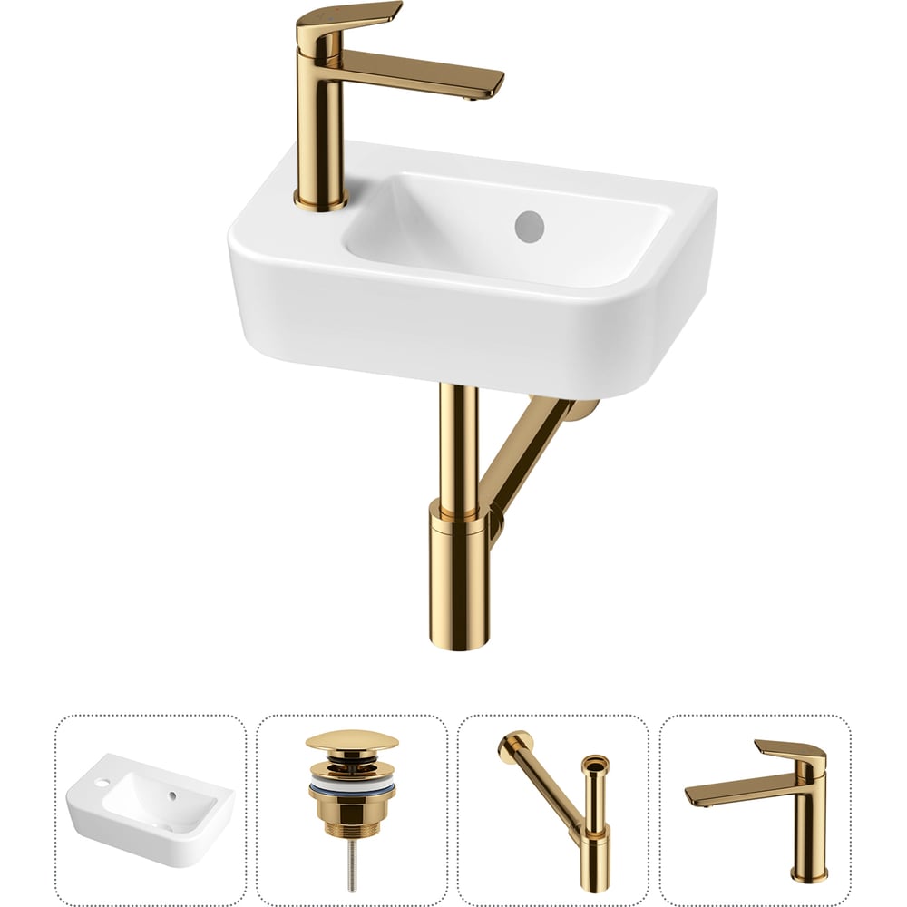 Изображение товара Мини-раковина Lavinia Boho One в наборе 4 в 1 для ванной и туалета