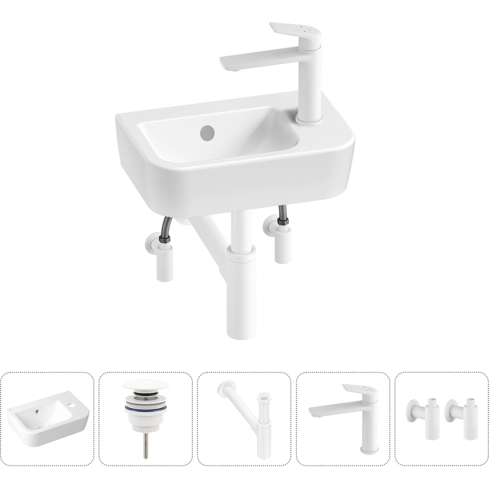 Изображение товара Мини-раковина для ванной комнаты Lavinia Boho One 5 в 1 с сифоном и смесителем