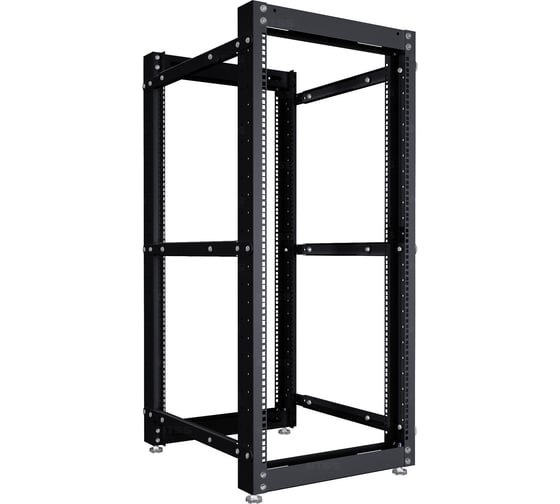 Изображение товара Стойка серверная NTSS OR двухрамная, 33U, 600-1000мм, комплект ножек, черный RAL 9005 NTSS-2POR33U/600-1000-BL