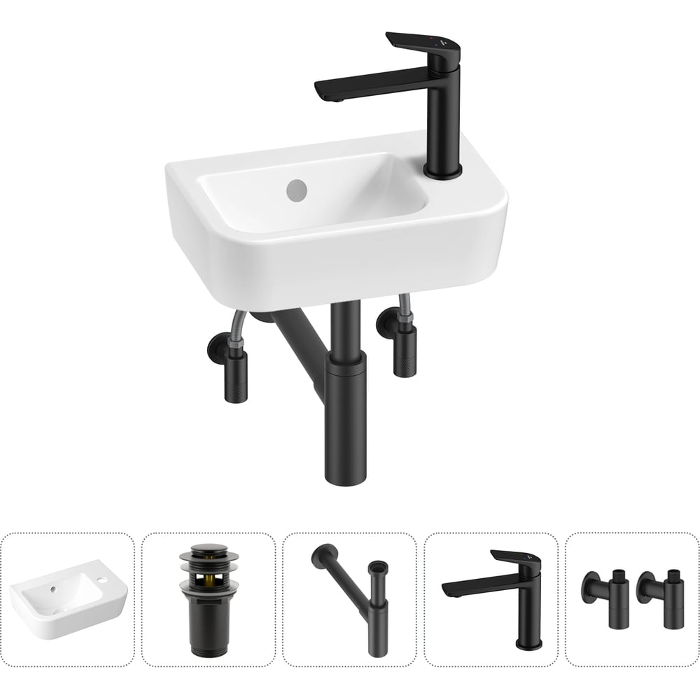 Изображение товара Мини-раковина для ванной комнаты Lavinia Boho One 5в1 белая современный стиль