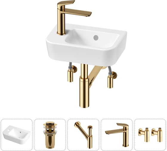 Изображение товара Мини-раковина для ванной комнаты или туалета Lavinia Boho One в наборе 5 в 1 20217323R