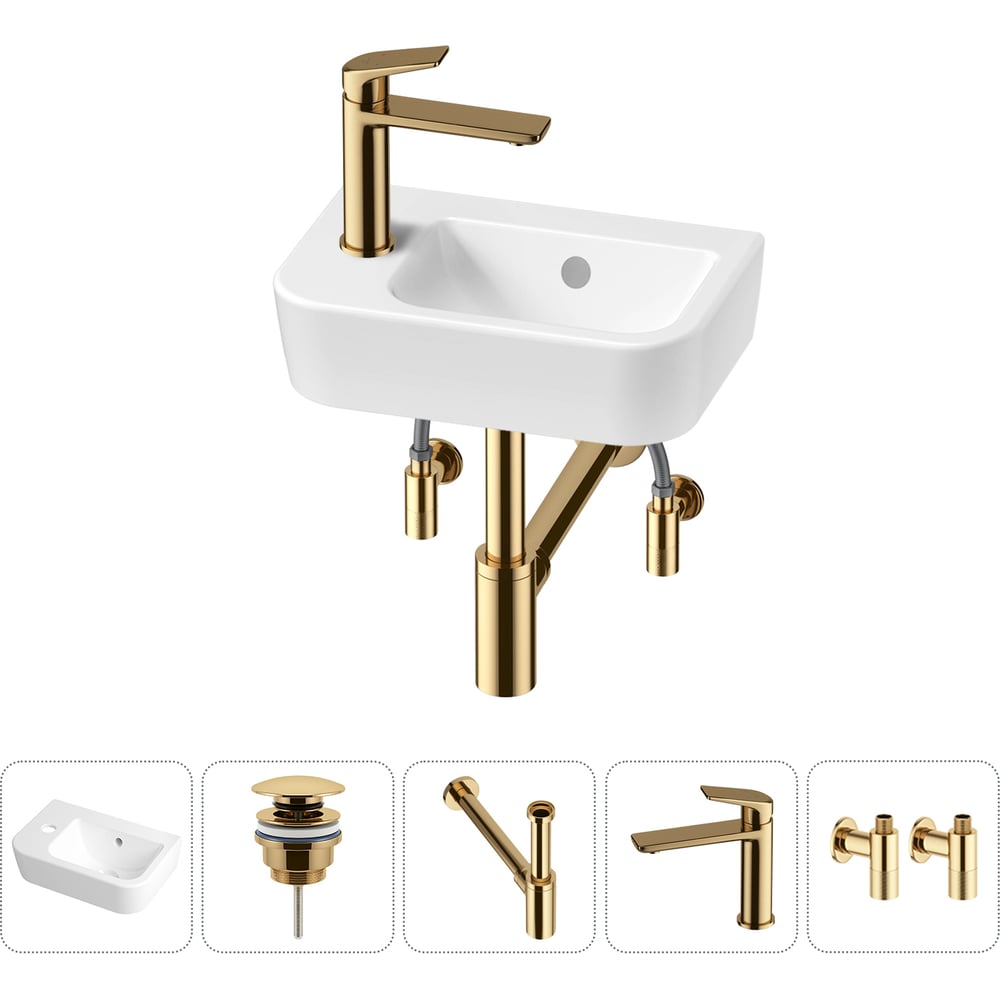 Изображение товара Мини-раковина для ванной комнаты или туалета Lavinia Boho One в наборе 5 в 1 20217311R