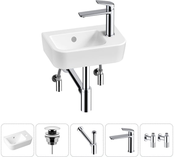 Изображение товара Мини-раковина для ванной комнаты или туалета Lavinia Boho One в наборе 5 в 1 20217363R