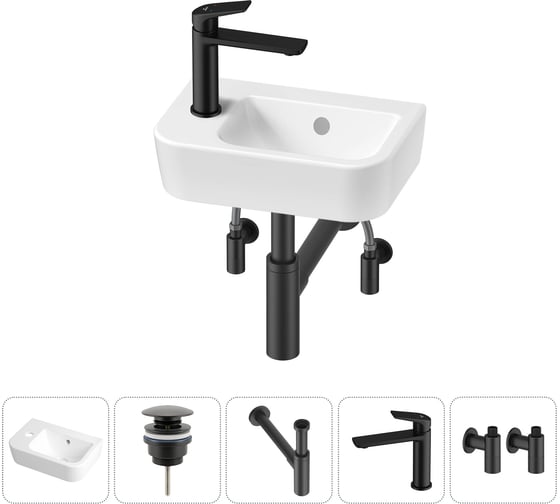 Изображение товара Мини-раковина для ванной комнаты или туалета Lavinia Boho One в наборе 5 в 1 20217334R