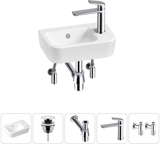 Изображение товара Мини-раковина для ванной комнаты или туалета Lavinia Boho One в наборе 5 в 1 20217345R