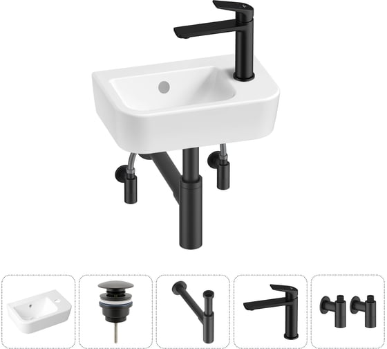 Изображение товара Мини-раковина для ванной комнаты или туалета Lavinia Boho One в наборе 5 в 1 20217388R