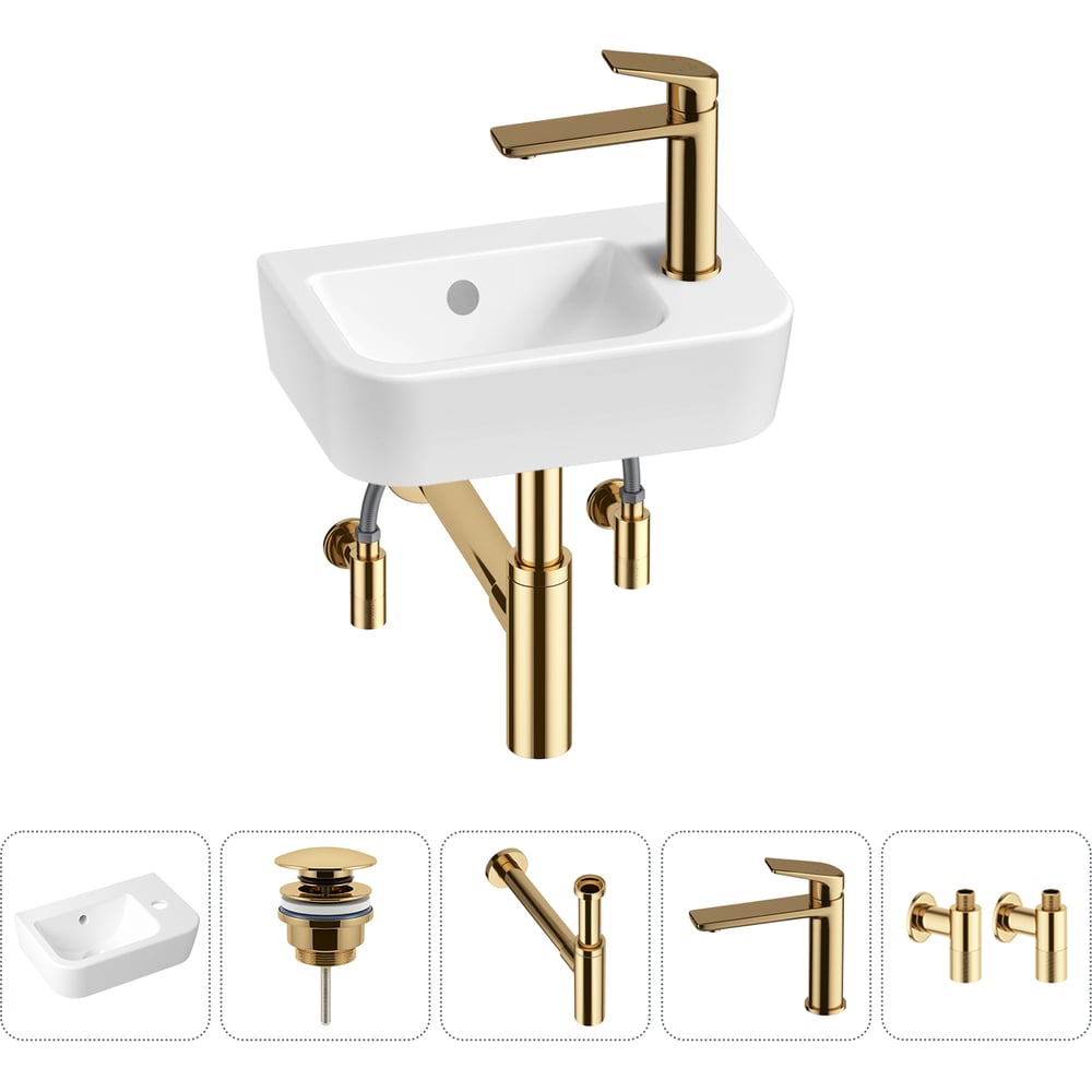 Изображение товара Мини-раковина Lavinia Boho One 20217389R с комплектом для ванной комнаты