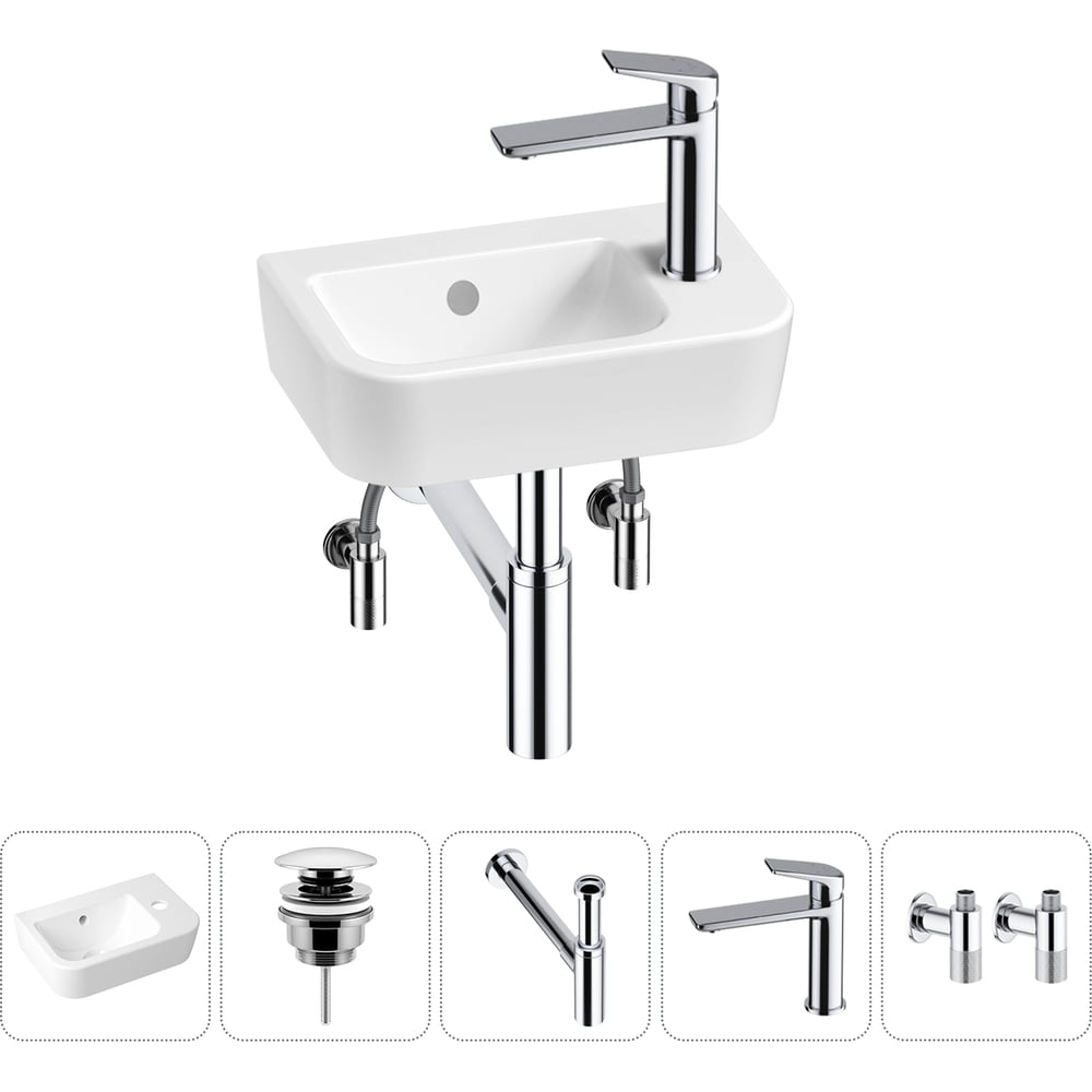 Изображение товара Мини-раковина Lavinia Boho One 5в1 санфарфор современный стиль белая