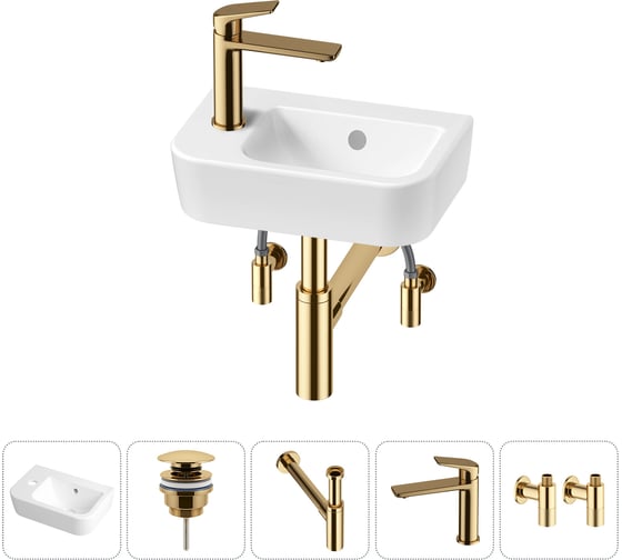 Изображение товара Мини-раковина для ванной комнаты или туалета Lavinia Boho One в наборе 5 в 1 20217335R