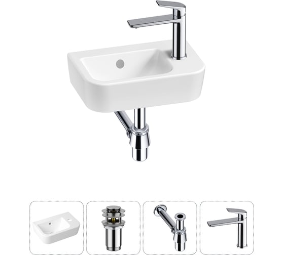 Изображение товара Мини-раковина для ванной комнаты или туалета Lavinia Boho One в наборе 4 в 1 20217341R