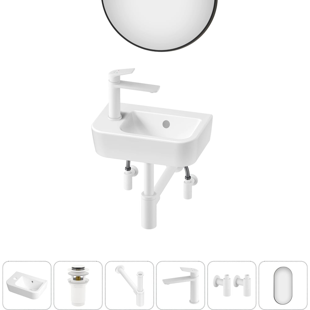 Изображение товара Мини-раковина Lavinia Boho One 6 в 1 санфарфор современная белая