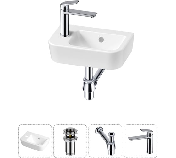 Изображение товара Мини-раковина для ванной комнаты или туалета Lavinia Boho One в наборе 4 в 1 20217287R