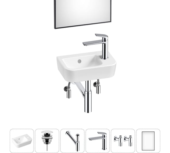 Изображение товара Мини-раковина для ванной комнаты или туалета Lavinia Boho One в наборе 6 в 1 20217391R