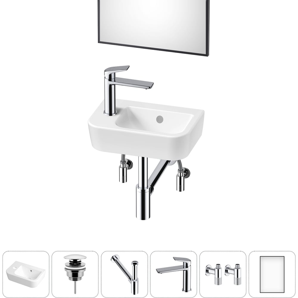 Изображение товара Мини-раковина Lavinia Boho One 6 в 1 санфарфор стиль современный белый