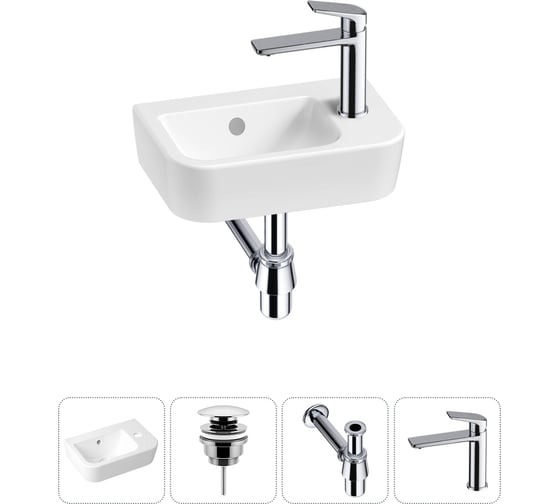 Изображение товара Мини-раковина для ванной комнаты или туалета Lavinia Boho One в наборе 4 в 1 20217344R