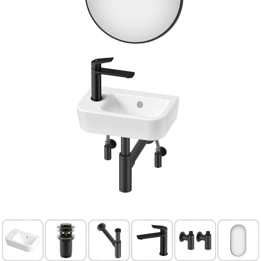 Изображение товара Мини-раковина для ванной комнаты Lavinia Boho One 6 в 1 белый санфарфор