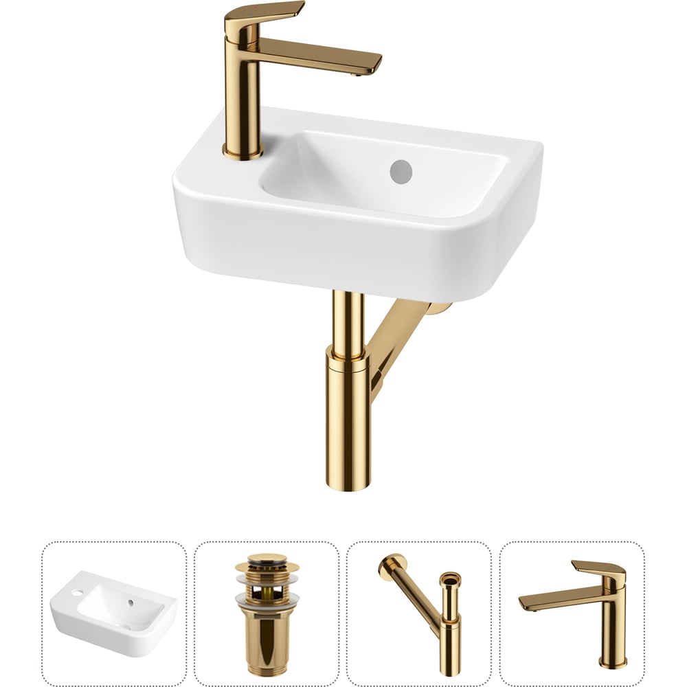 Изображение товара Мини-раковина для ванной комнаты или туалета Lavinia Boho One в наборе 4 в 1 20217319R