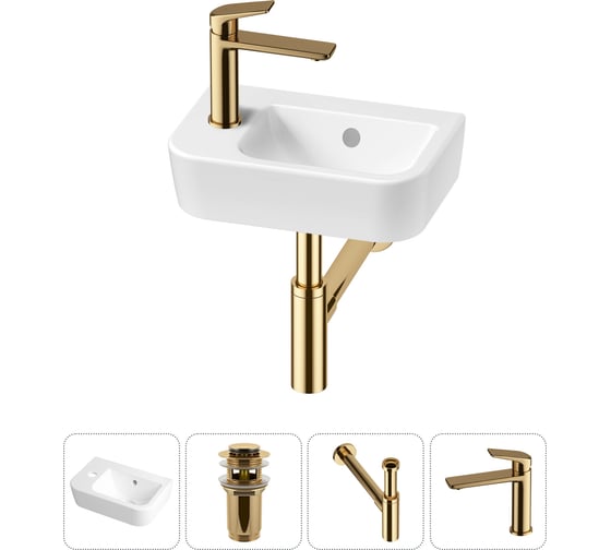 Изображение товара Мини-раковина для ванной комнаты или туалета Lavinia Boho One в наборе 4 в 1 20217319R