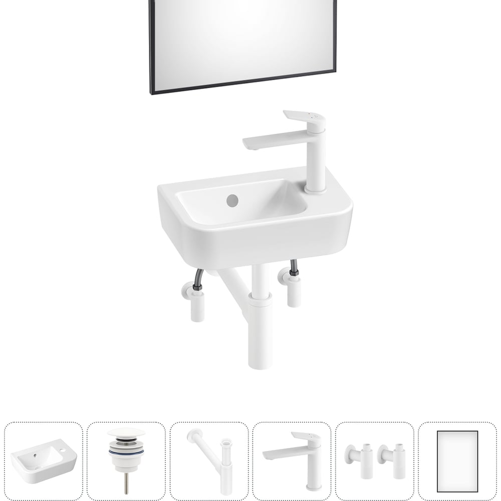 Изображение товара Мини-раковина Lavinia Boho One 6 в 1 белая современная компактная