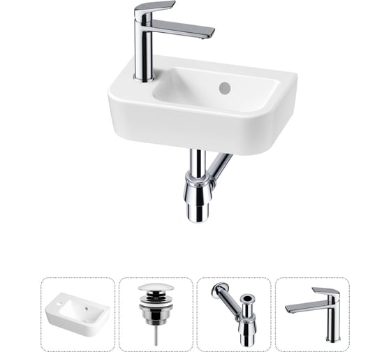 Изображение товара Мини-раковина для ванной комнаты или туалета Lavinia Boho One в наборе 4 в 1 20217290R