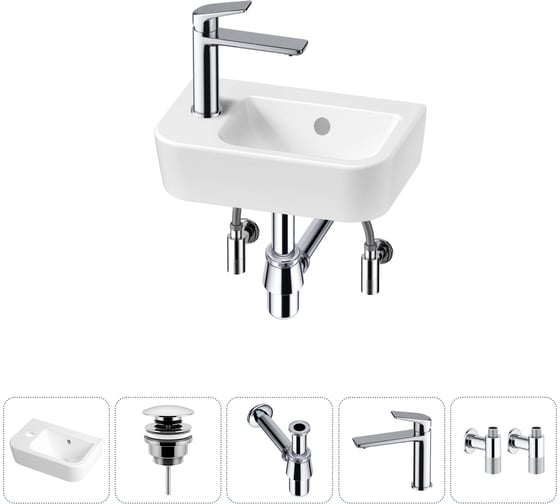 Изображение товара Мини-раковина для ванной комнаты или туалета Lavinia Boho One в наборе 5 в 1 20217291R