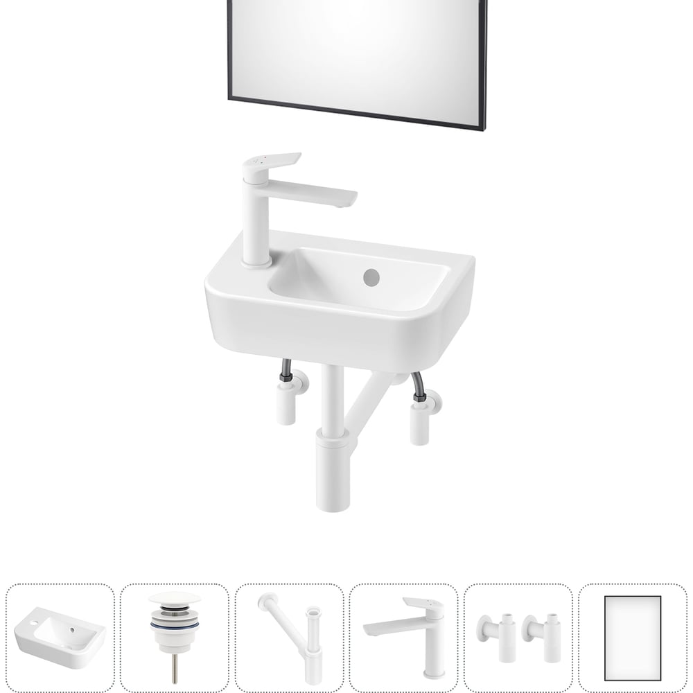 Изображение товара Мини-раковина для ванной комнаты Lavinia Boho One 6 в 1 санфарфор белая