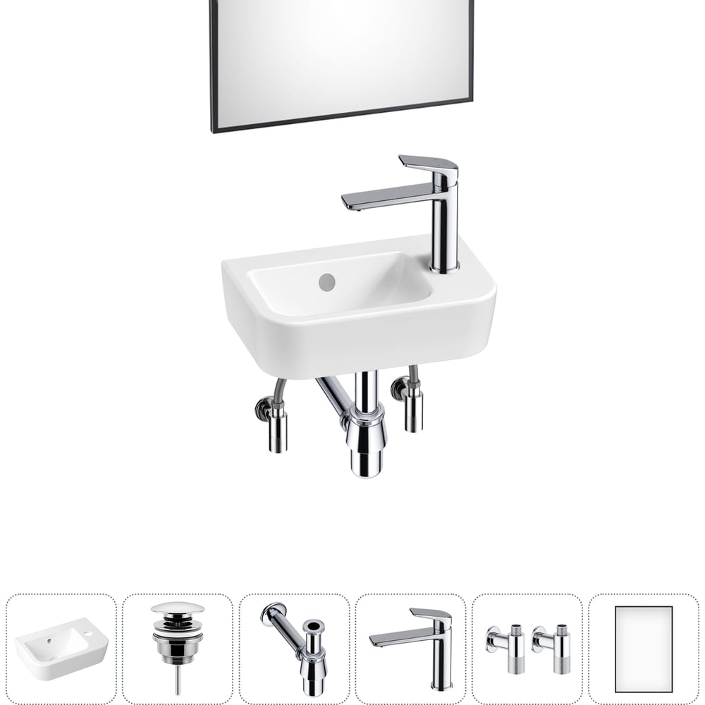 Изображение товара Мини-раковина для ванной комнаты Lavinia Boho One 6 в 1 белый санфарфор