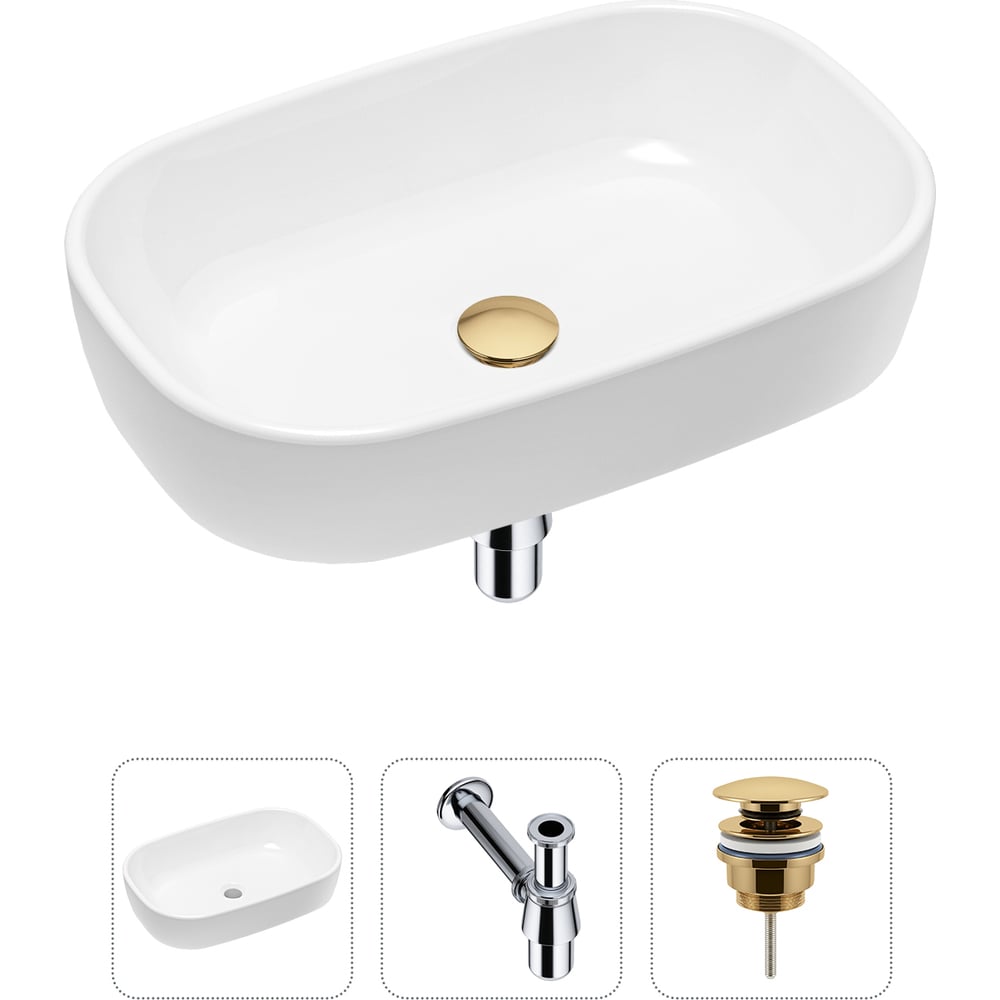 Изображение товара Накладная раковина для ванной Lavinia Boho Bathroom Sink 1 чашка белая