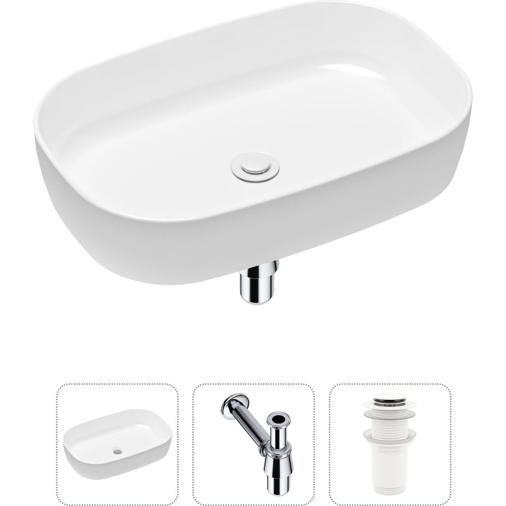 Изображение товара Накладная раковина для ванной Lavinia Boho Bathroom Sink 20217478R белая